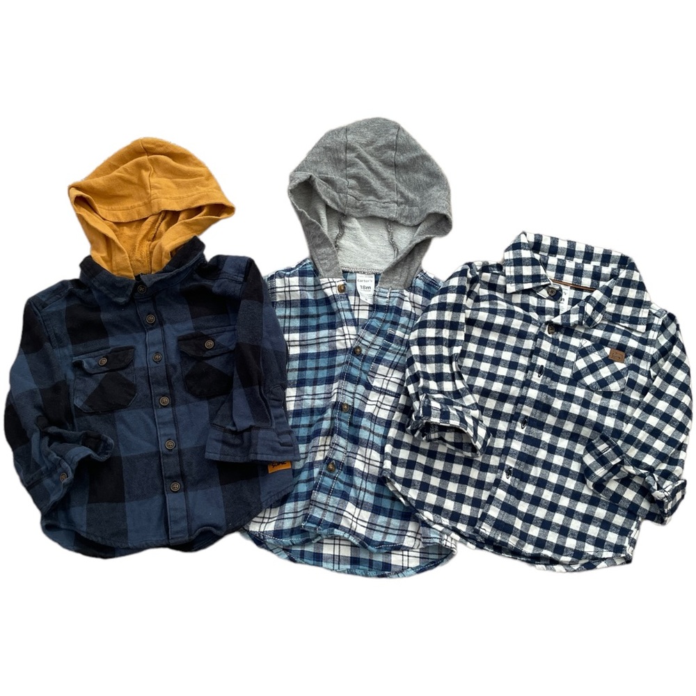Toddler Boys 18mo Fall Flannel Bundle / Carter’s & Target Art Class Brand